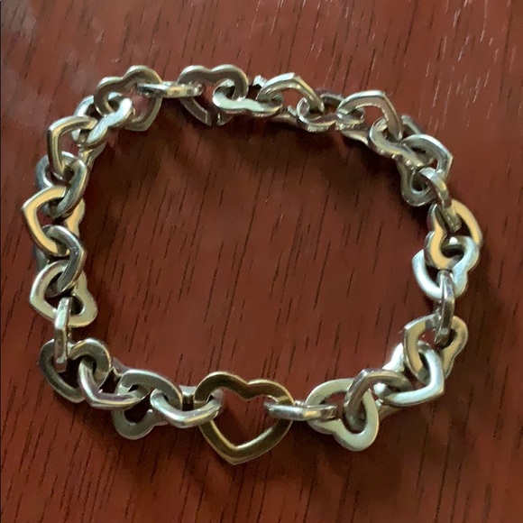 Tiffany & Co. 2000 Retired Vintage Interlocking Hearts 925 Silver Bracelet - Picture 6 of 9